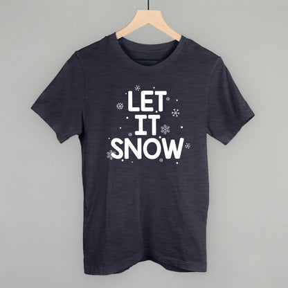 Let It Snow (White) Funny T-Shirt in Heather Navy – Ivy + Cloth