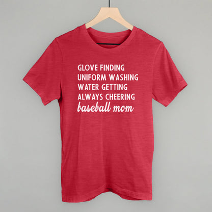 Baseball Mom Description Funny T-Shirt in Heather Red – Ivy + Cloth