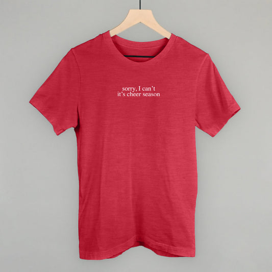 Sorry It's Cheer Season Funny T-Shirt in Heather Red – Ivy + Cloth