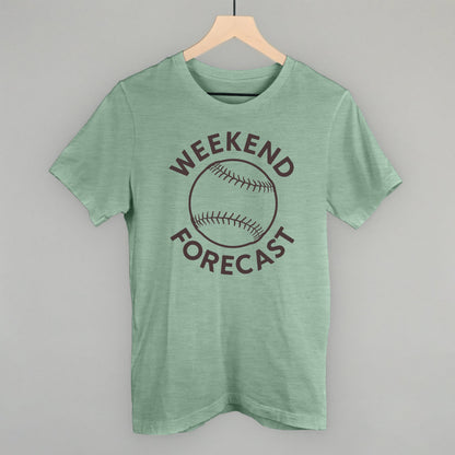 Weekend Forecast Funny T-Shirt in Heather Sage – Ivy + Cloth