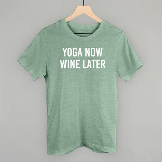 Yoga Now Wine Later Funny T-Shirt in Heather Sage – Ivy + Cloth