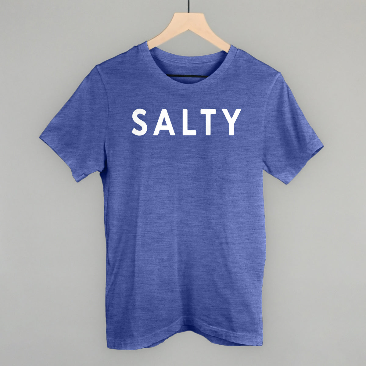 Salty Beach graphic tee in Heather True Royal