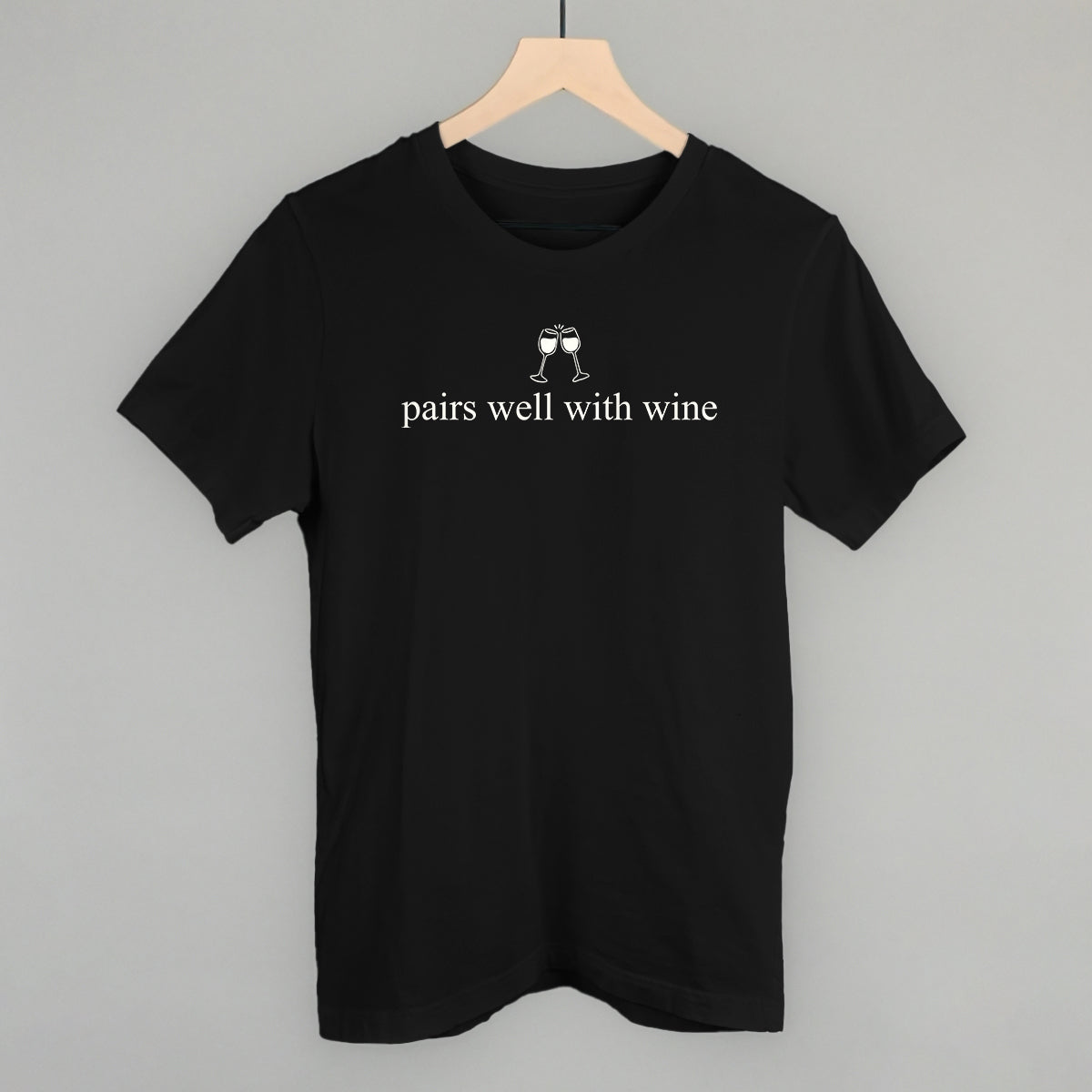Pairs Well With Wine Funny T-Shirt in Black – Ivy + Cloth