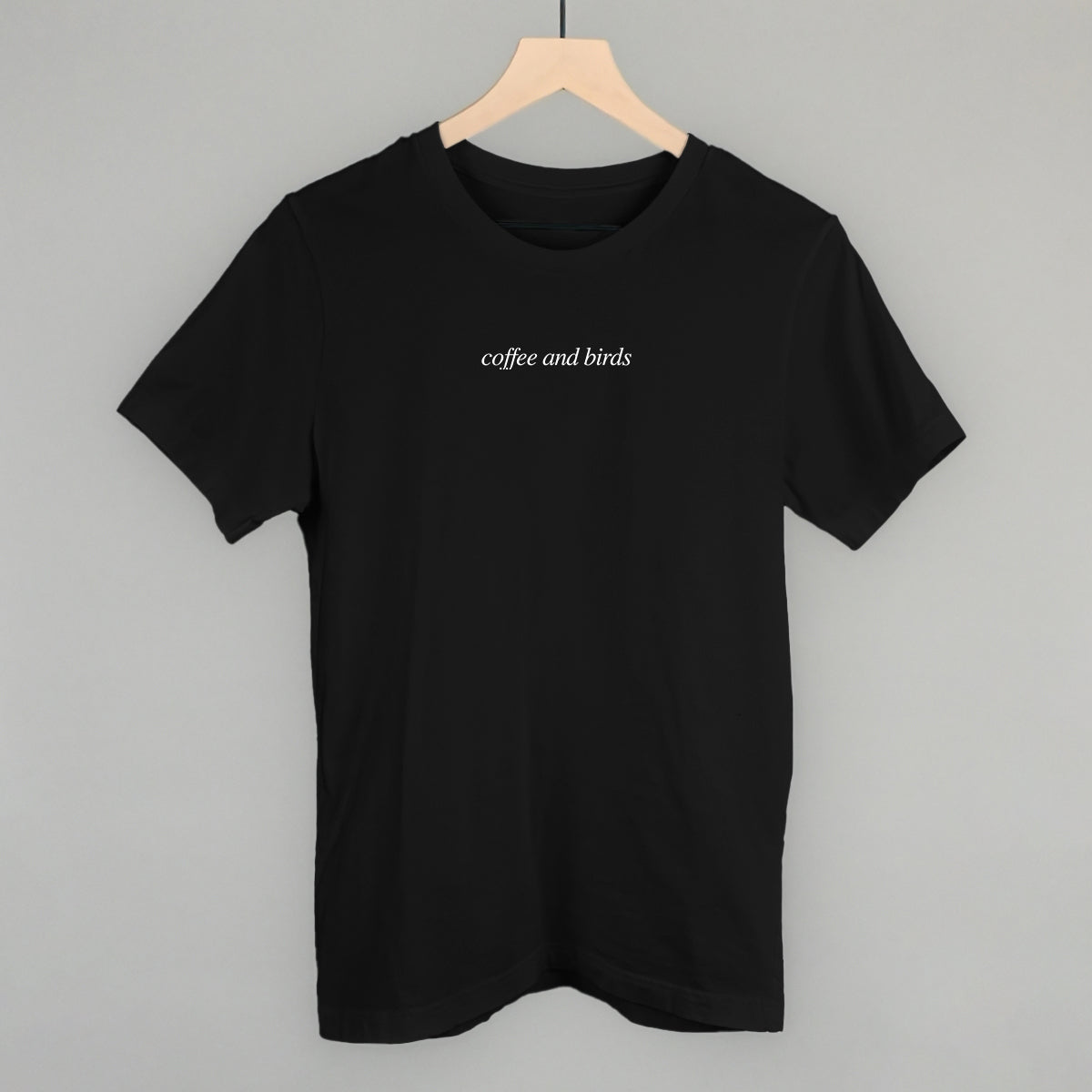 Coffee and Birds Birdwatching graphic tee in Black