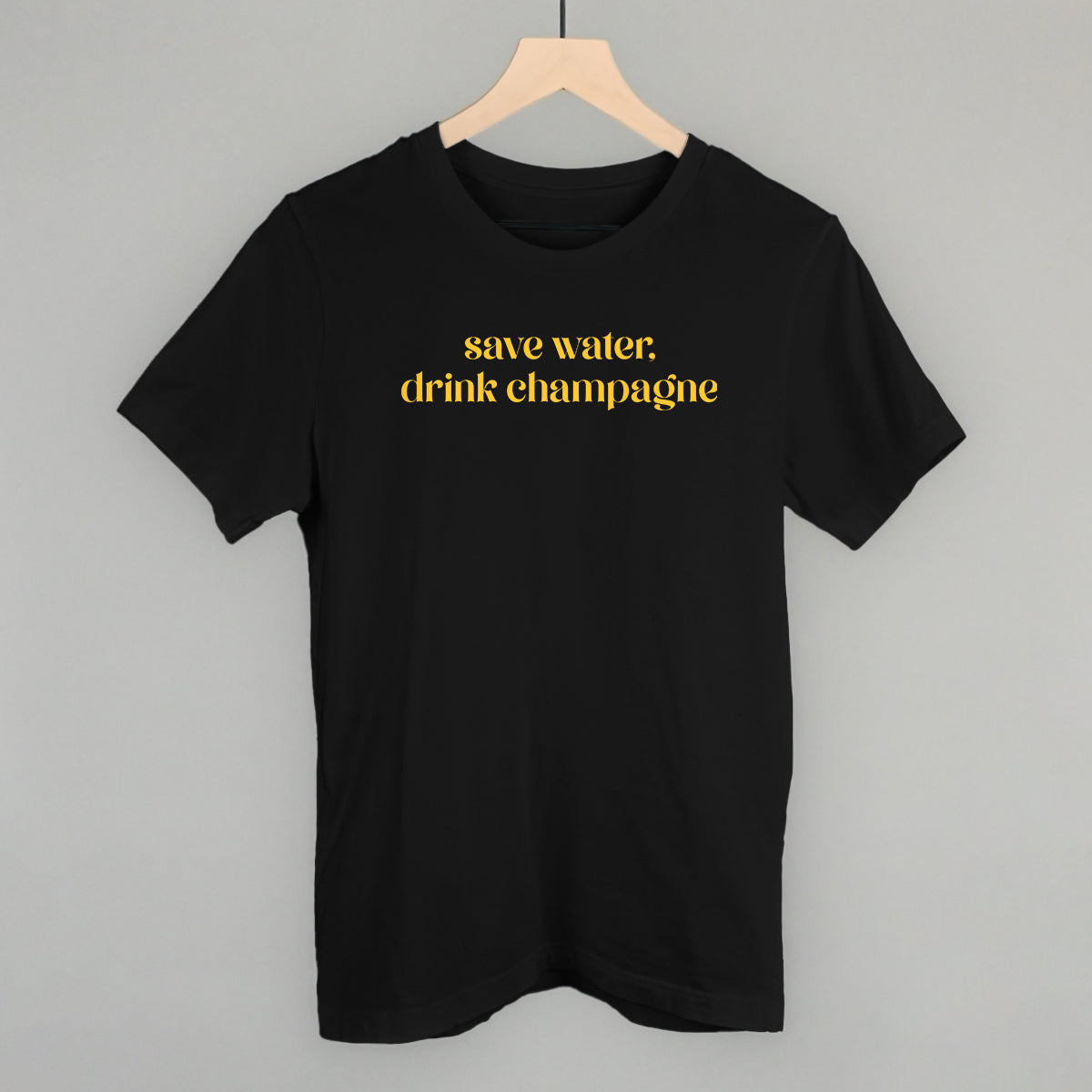 Save Water Drink Champagne Funny T-Shirt in Black – Ivy + Cloth
