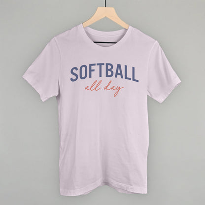 Softball All Day (Script) Funny T-Shirt – Ivy + Cloth