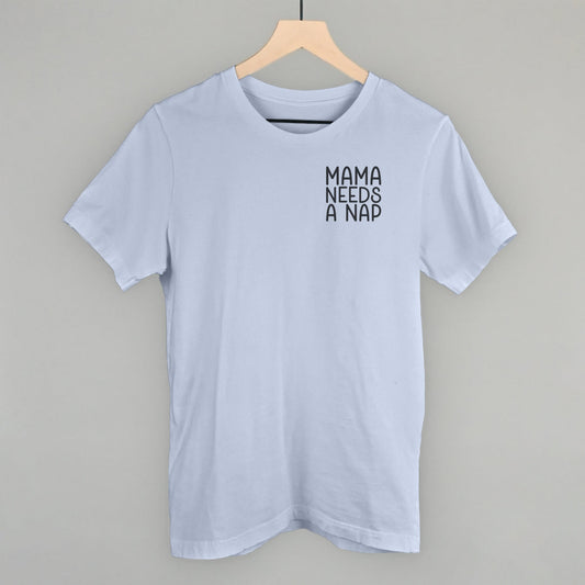 Mama Needs A Nap graphic tee in Light Blue