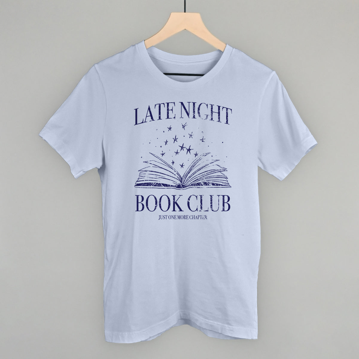 Late Night Book Club Funny T-Shirt in Light Blue – Ivy + Cloth