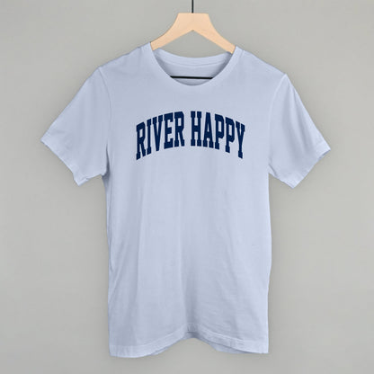 River Happy graphic tee in Light Blue