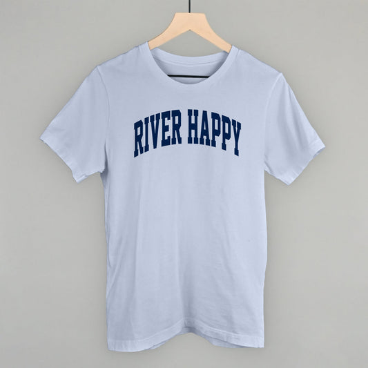 River Happy graphic tee in Light Blue