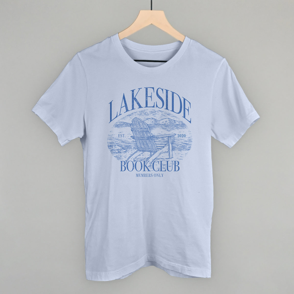 Lakeside Book Club graphic tee in Light Blue