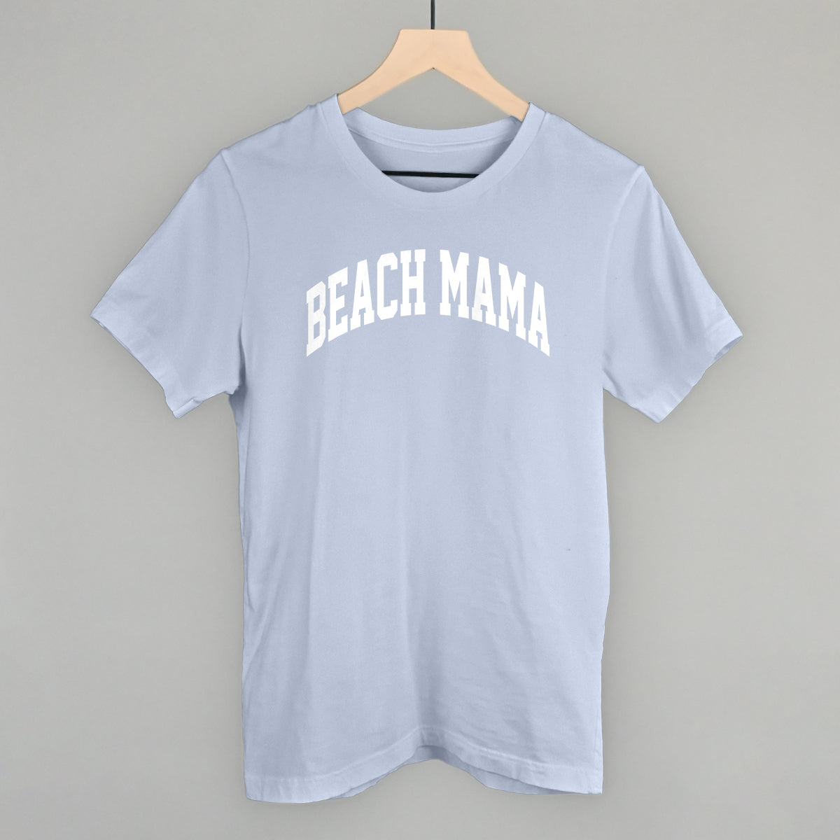 Beach Mama Arch (White) Funny T-Shirt in Light Blue – Ivy + Cloth