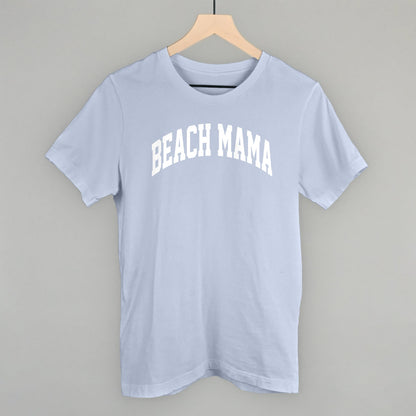 Beach Mama Arch (White) Funny T-Shirt in Light Blue – Ivy + Cloth