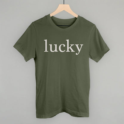 Lucky Funny T-Shirt in Military Green – Ivy + Cloth