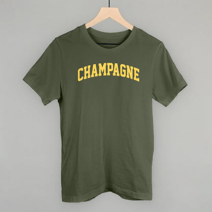 Champagne Arch Funny T-Shirt in Military Green – Ivy + Cloth