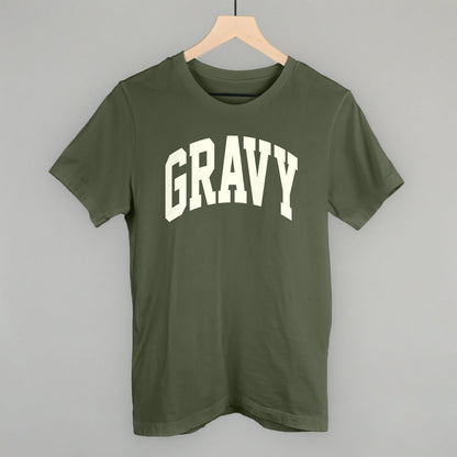 Gravy Thanksgiving graphic tee in Military Green