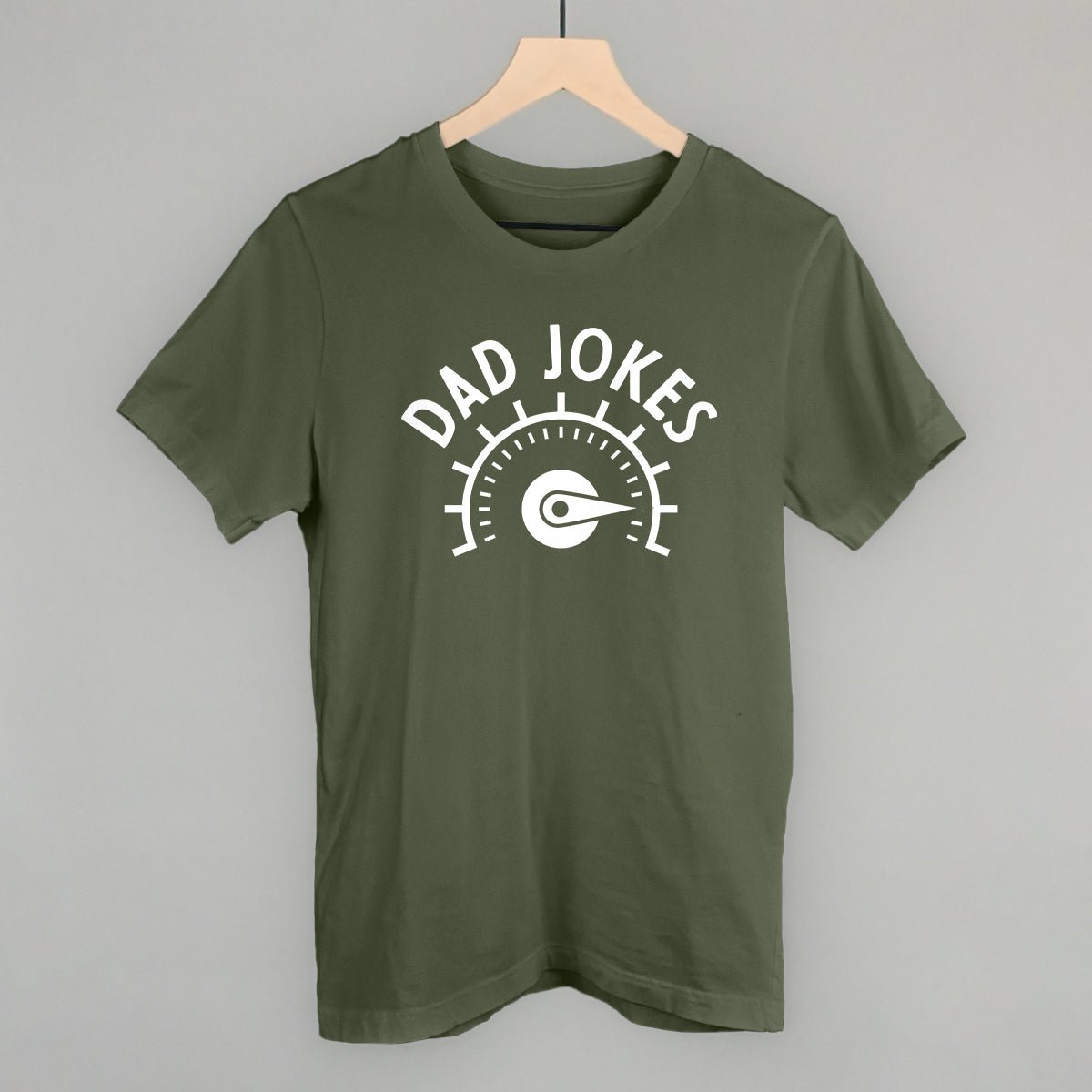 Dad Jokes Meter Funny T-Shirt in Military Green – Ivy + Cloth