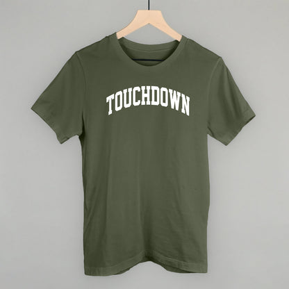 Touchdown Arch Funny T-Shirt in Military Green – Ivy + Cloth