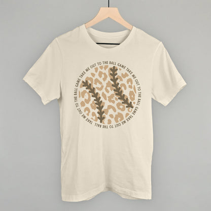 Take Me Out To The Ball Game (Leopard Baseball) Funny T-Shirt in Natural – Ivy + Cloth