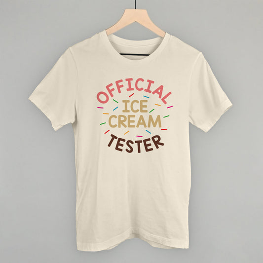 Official Ice Cream Tester graphic tee in Natural
