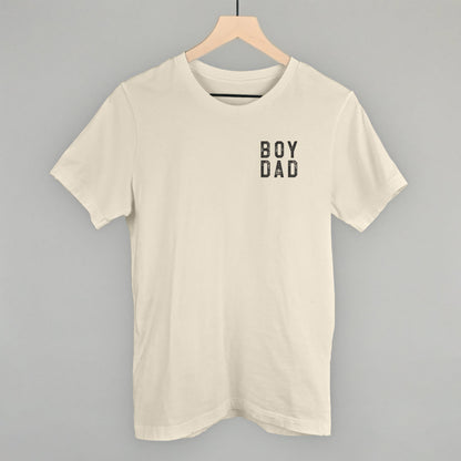 Boy Dad Block Letters (Left Chest) Funny T-Shirt in Natural – Ivy + Cloth