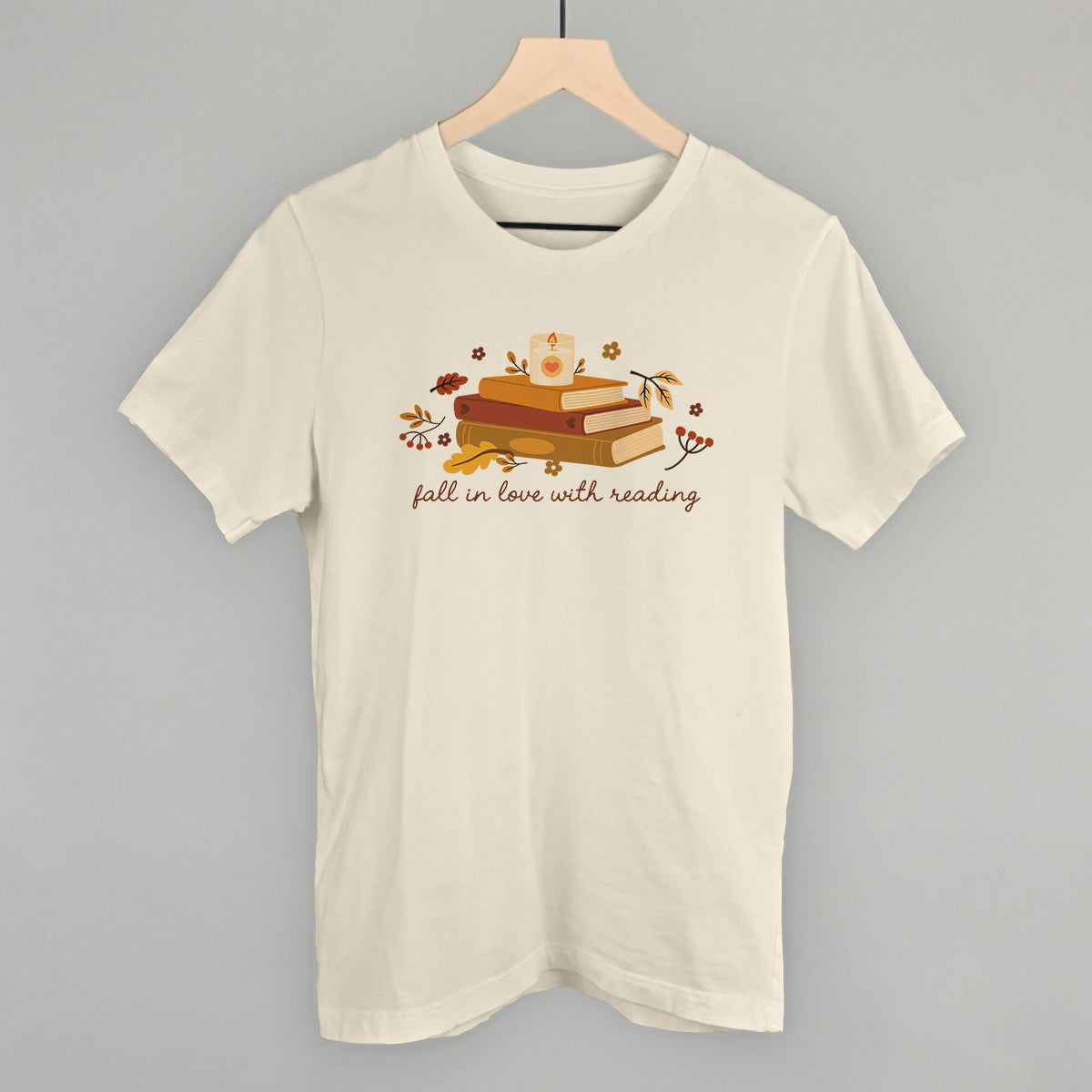 Fall In Love With Reading Funny T-Shirt in Natural – Ivy + Cloth