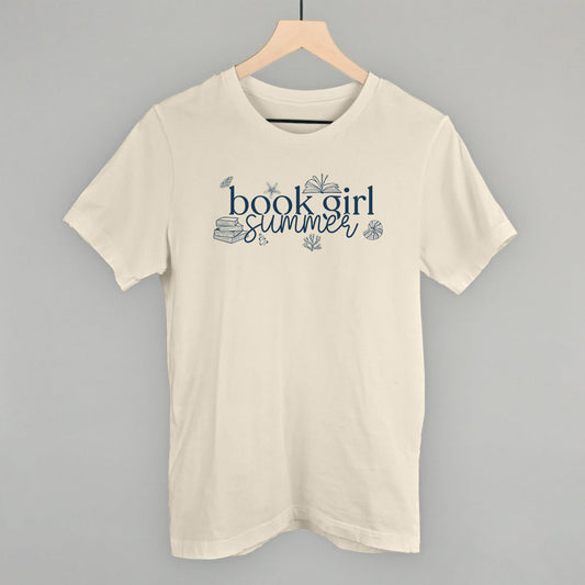 Book Girl Summer graphic tee in Natural
