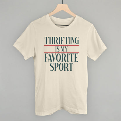 Thrifting Is My Favorite Sport graphic tee in Natural