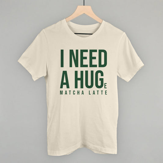 I Need A Hug (Matcha) graphic tee in Natural