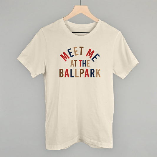 Meet Me At The Ballpark Baseball graphic tee in Natural