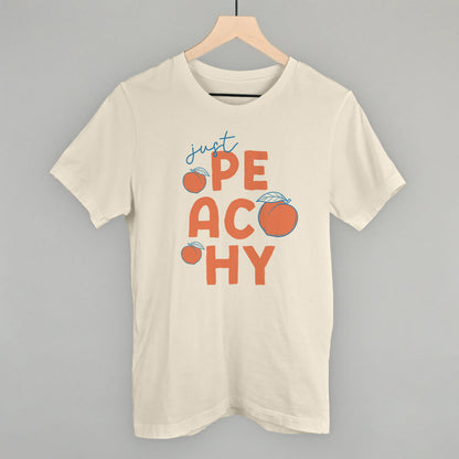 Just Peachy Summer graphic tee in Natural
