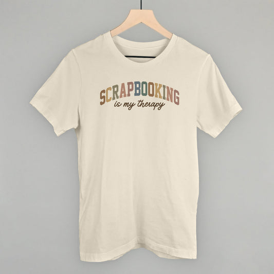 Scrapbooking Is My Therapy graphic tee in Natural