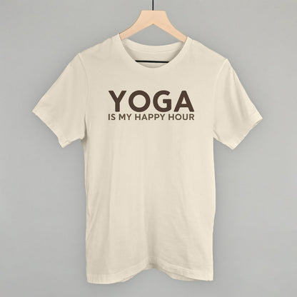 Yoga Is My Happy Hour Funny T-Shirt in Natural – Ivy + Cloth
