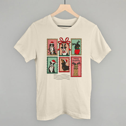Dog Christmas Stamps Doodle Funny T-Shirt in Natural – Ivy + Cloth