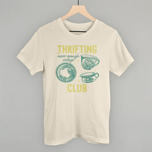 Thrifting Club graphic tee in Natural