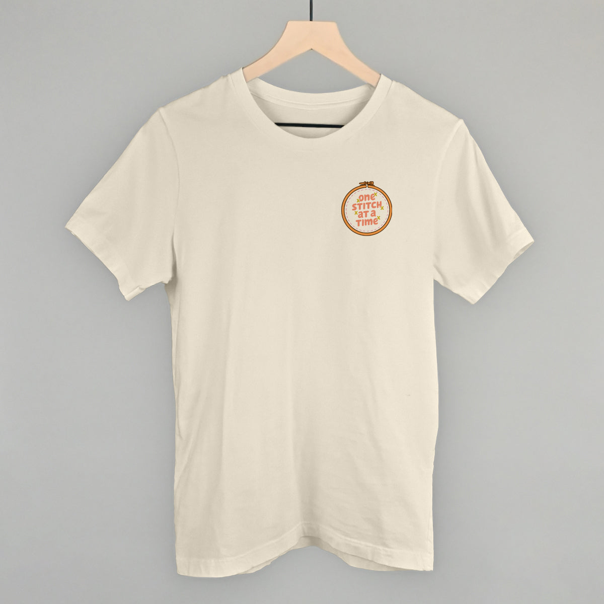 One Stitch At A Time Sewing graphic tee in Natural