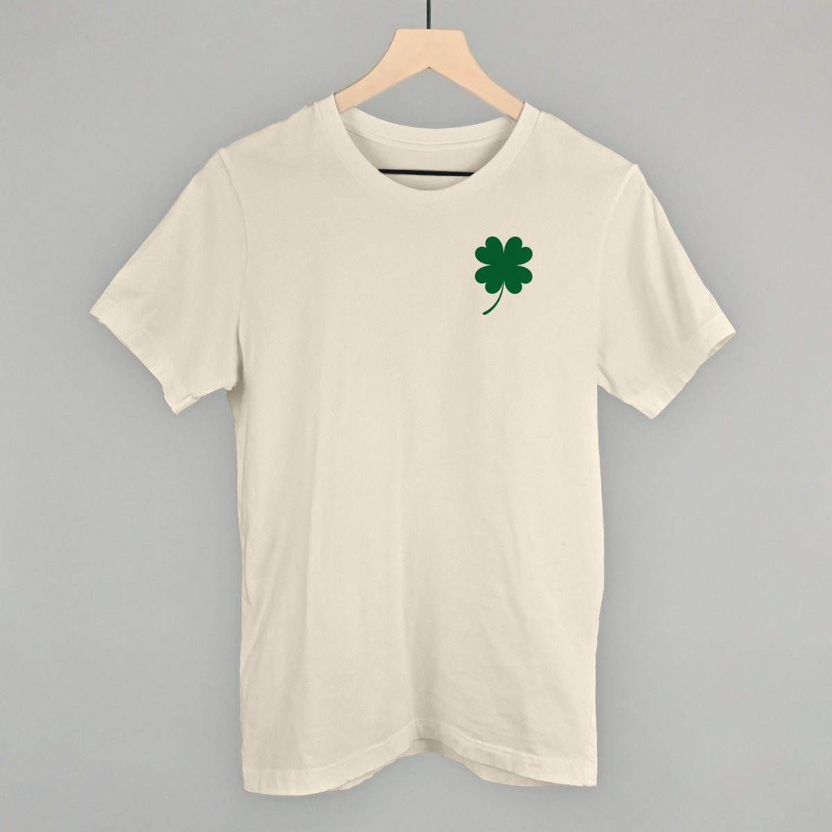 Four Leaf Clover (Left Chest) Funny T-Shirt in Natural – Ivy + Cloth