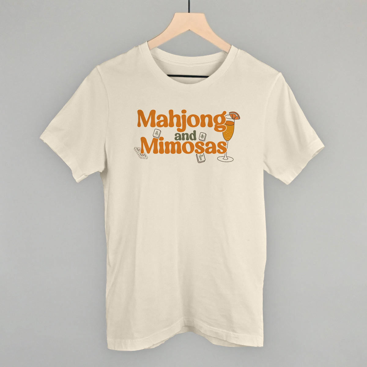 Mahjong and Mimosas graphic tee in Natural