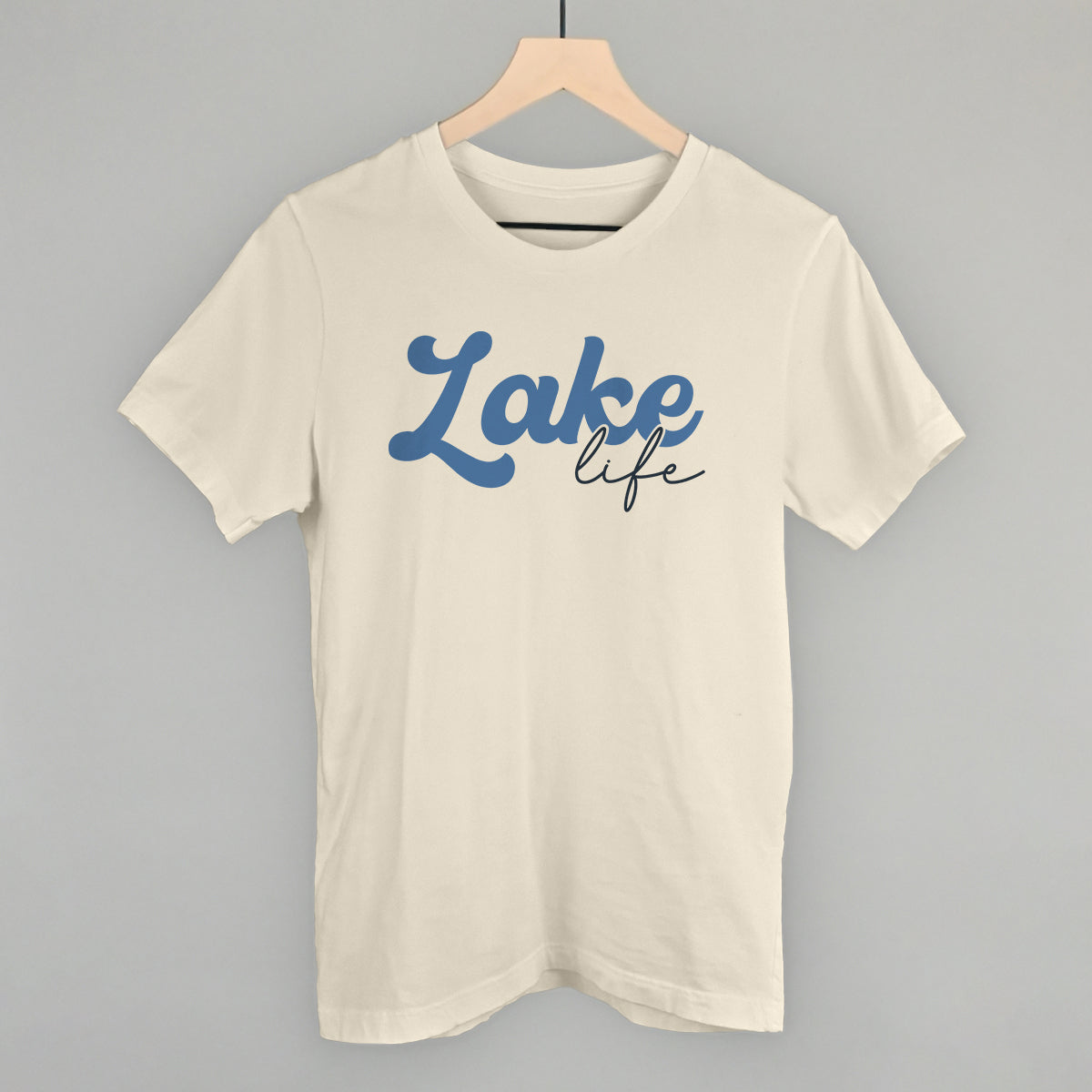 Lake Life Script Funny T-Shirt in Natural – Ivy + Cloth