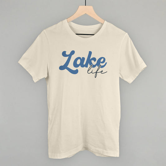 Lake Life Script Funny T-Shirt in Natural – Ivy + Cloth