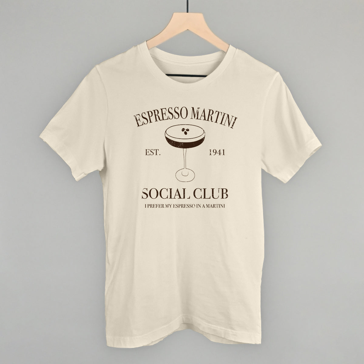 Espresso Martini Social Club Funny T-Shirt in Natural – Ivy + Cloth