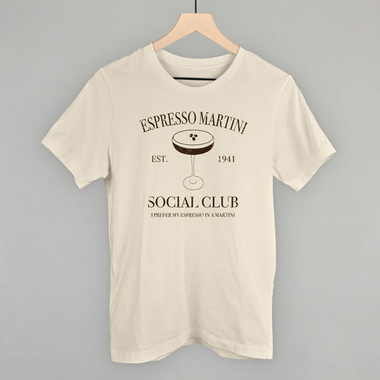 Espresso Martini Social Club Funny T-Shirt in Natural – Ivy + Cloth