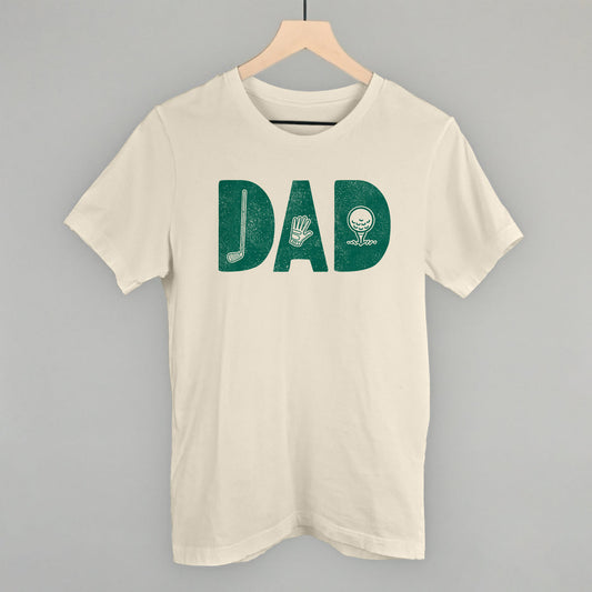 Golfing Dad graphic tee in Natural