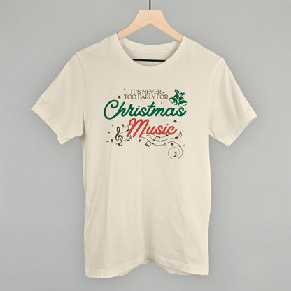 It's Never Too Early For Christmas Music Doodle Funny T-Shirt in Natural – Ivy + Cloth