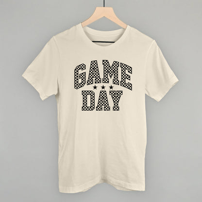 Game Day Checkered Arch Funny T-Shirt in Natural – Ivy + Cloth