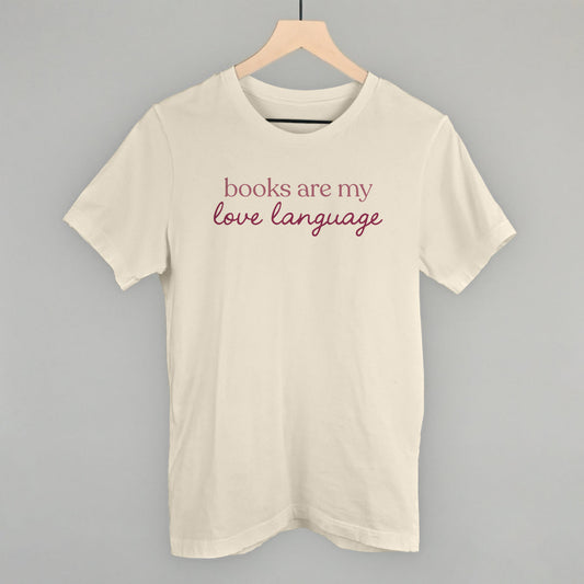 Books Are My Love Language graphic tee in Natural