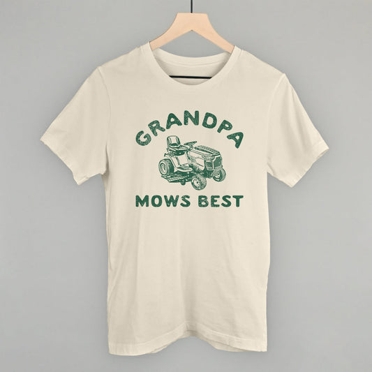 Grandpa Mows Best graphic tee in Natural
