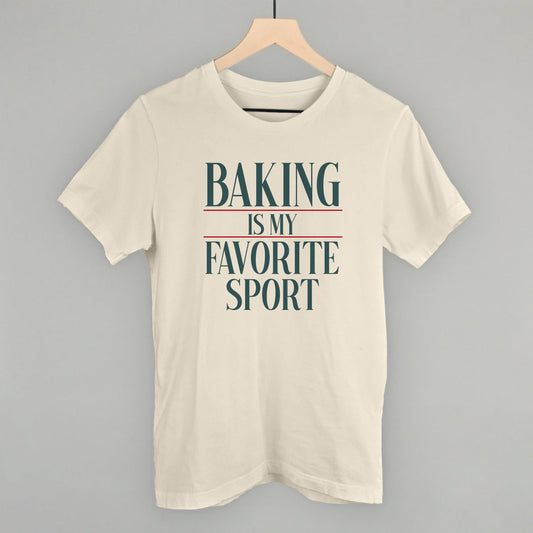 Baking Is My Favorite Sport graphic tee in Natural