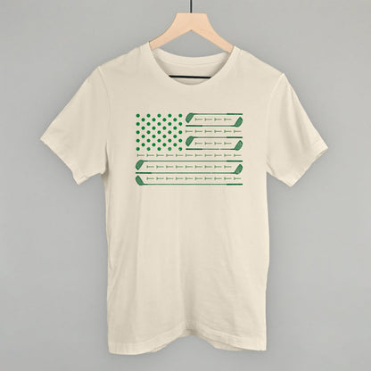 Golf American Flag (Green) Funny T-Shirt in Natural – Ivy + Cloth