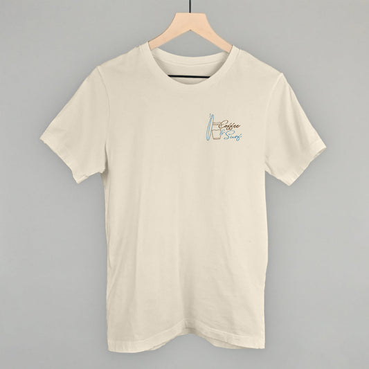 Coffee & Surf (Left Chest) Funny T-Shirt in Natural – Ivy + Cloth